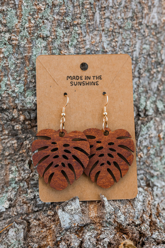 Monstera Earrings