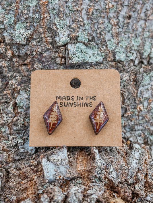 Pine Stud Earrings